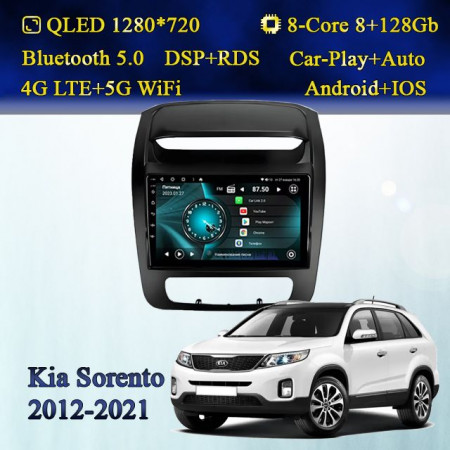 Штатная магнитола для Kia Sorento 2012-2021 на Android  8+128Gb